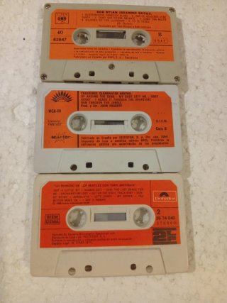 3 Cassettes: Creedence, Dylan, Beatles/Sheridan