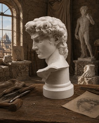 Busto 3D David Miguel Ángel Mármol