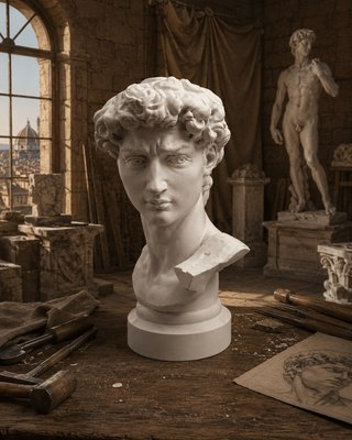 Busto 3D David Miguel Ángel Mármol