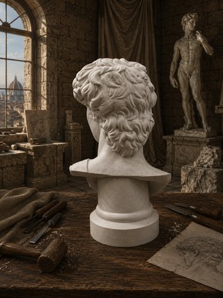 Busto 3D David Miguel Ángel Mármol