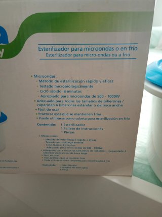 Esterilizador Proxima Baby Microondas/Frío