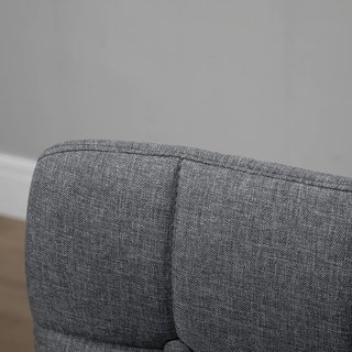 Set de 2 Taburetes de Bar, Taburetes de Cocina con Respaldo y Reposapiés, Asiento Acolchado en Tela y Patas de Madera, 41.5X47X97.5, Gris