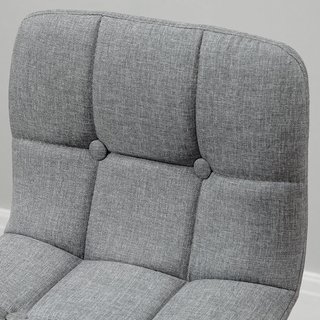 Set de 2 Taburetes de Bar, Taburetes de Cocina con Respaldo y Reposapiés, Asiento Acolchado en Tela y Patas de Madera, 41.5X47X97.5, Gris