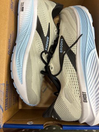 Brooks Ghost 14 Scarpe da Corsa Donna Beige/Blu