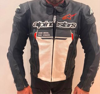 Chaqueta de cuero Alpinestars para moto
