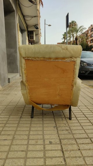 Butaca Vintage Piel Beige