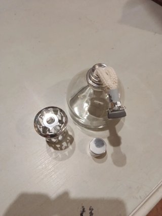 Lámpara quemador ambientador cristal
