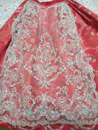 Traje Fallera Niña Siglo XVIII Rojo Sandía