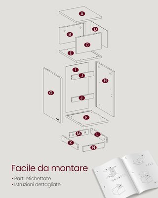 Colección KAILYN - Mesitas de Noche Estrechas, Juego de 2, Mesas con 2 Cajones y Compartimento Montado a la Izquierda o Derecha, para Dormitorio, Sala de Estar, Negro Tinta LET856B56