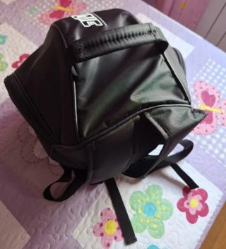 Mochila Porta Casco Moto Negra Nueva