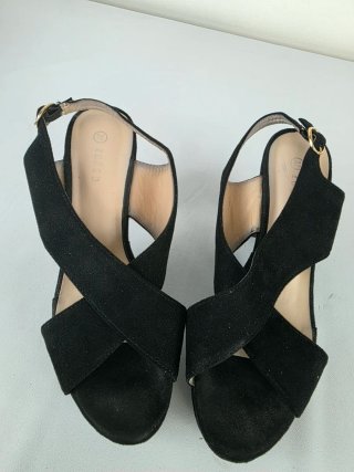 Scarpe donna camoscio nero Tg 37