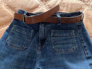 Pantalón vaquero Zara ancho azul