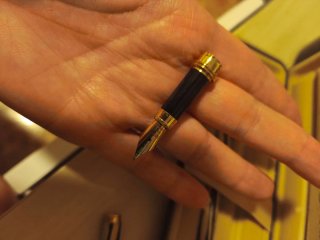 Pluma y bolígrafo Inoxcrom oro 23,6 kts