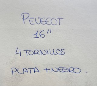 Tapacubos Peugeot 16” 4 tornillos