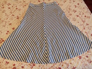 Falda Caroll Rayas Azul y Blanco