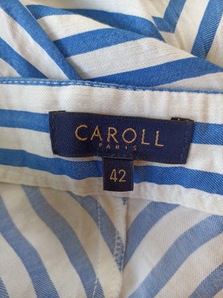 Falda Caroll Rayas Azul y Blanco