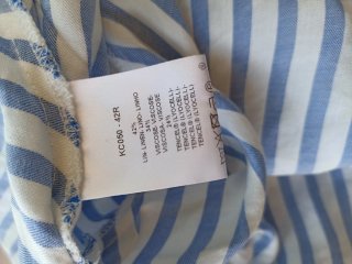 Falda Caroll Rayas Azul y Blanco