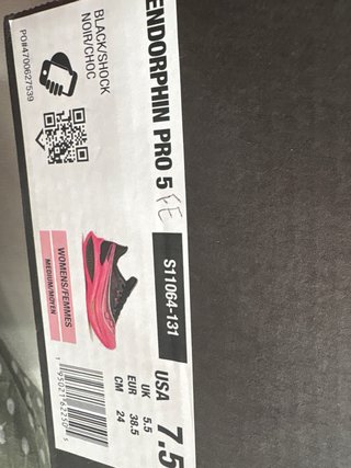 Saucony Endorphin Pro 5 Nero 38.5 Nuove