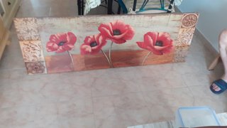 Cuadro Decorativo Flores Rojas