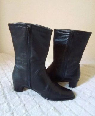 BOTINES PIEL NEGRO MUJER
