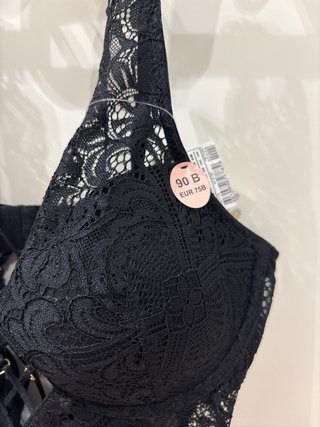 Body lencero negro encaje, talla EUR 75 B