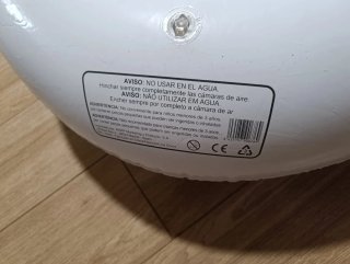 Asiento hinchable balón fútbol