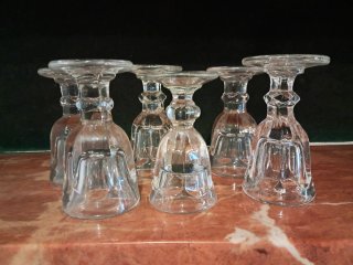 6 Vasos de chupito franceses vintage
