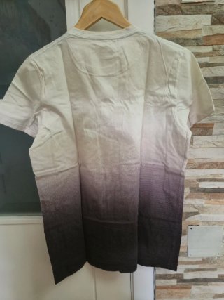 Camiseta Hollister Degradado Blanco/Negro