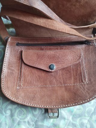 Bolso de cuero mujer marrón