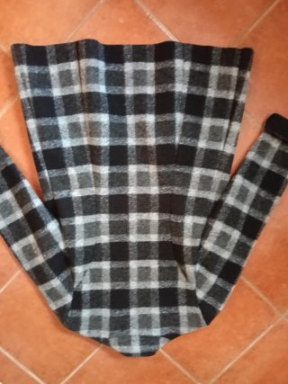 Chaqueta cuadros blanco y negro