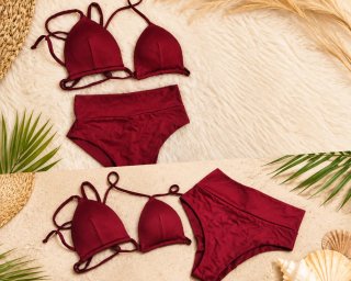 Bikini brasileño rojo talla L