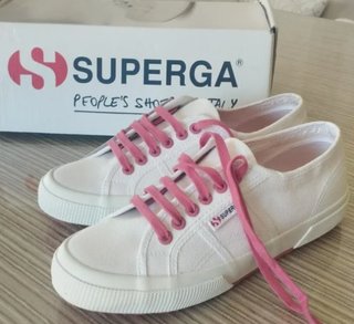 Zapatilla Superga 2750 Cotu Blanca y Rosa