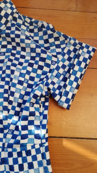 Vestido Carolina Herrera Azul y Blanco