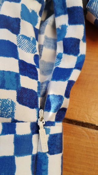 Vestido Carolina Herrera Azul y Blanco