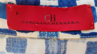Vestido Carolina Herrera Azul y Blanco