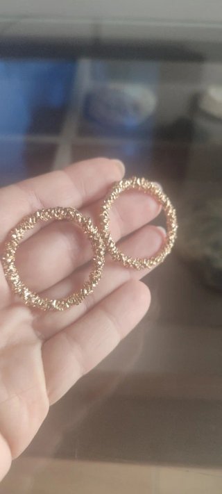 Pendientes Aro Dorados Texturizados