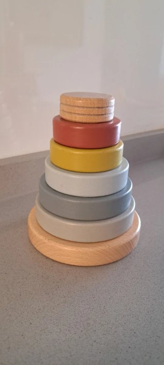 Cubo Bloques Construcción, juego y Torre Madera