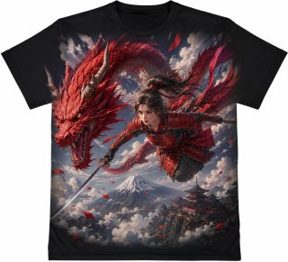 Camiseta Negra Talla XL Fénix