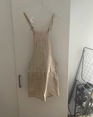 Minigonna salopette beige