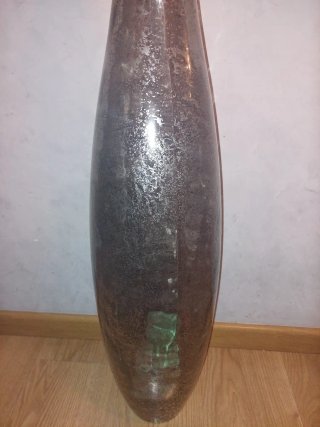 Jarrón decorativo de cristal gris y verde