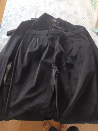 Traje Terciopelo Azul Marino Caballero Talla 56
