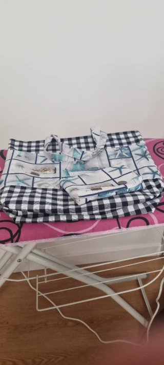 Bolsa de playa con estampado náutico