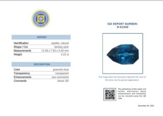 Set di 3 Gemme Naturali Certificate IGE
