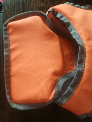 Chaleco salvavidas para perro naranja.talla.s.m.