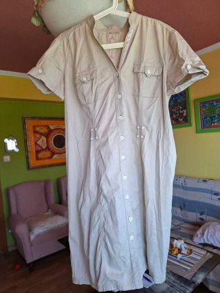 Vestido camisero beige T.XXL
