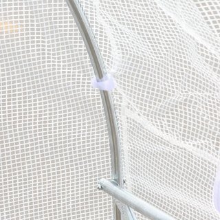 Invernadero de Jardín en Túnel 4X2X2 M con Puertas Enrollables y Ventanas, Invernadero para Huerto con 4 Refuerzos Diagonales, Estructura de Metal y Cubierta de PE, para Huerto, Verduras, Flores, ...