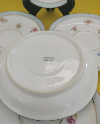 5 Platos Limoges porcelana 13.5 cm