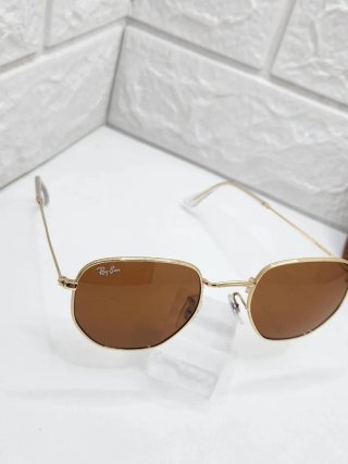 Gafas de sol Ray-Ban Hexagonal Dorado Marrón