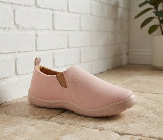 Mocasines Mujer Rosa Lona Sin Cordones Talla 43