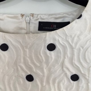 Vestido Carolina Herrera Talla S Negro/Blanco